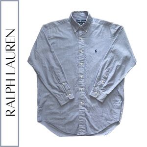 Ralph Lauren Men’s Blue Stripe button shirt Size 32/33